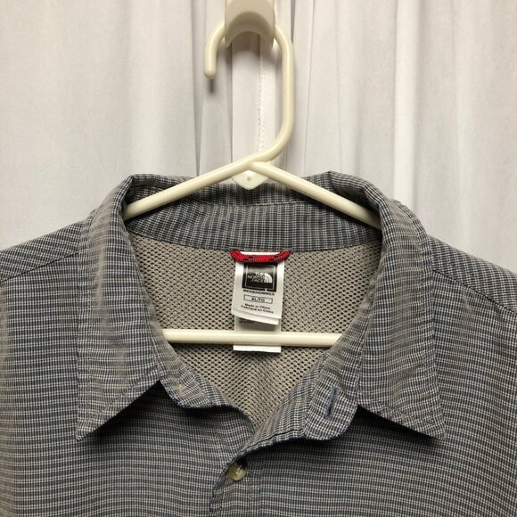 The North Face Shirt Mens Size XL Blue White Button Down Long Sleeve Casual - Picture 2 of 7